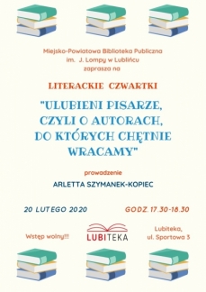 Literacki Czwartek: Ulubieni Pisarze
