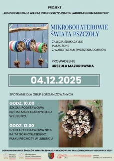 ZAJĘCIA EDUKACYJNE  TWORZYMY DOMKI DLA DZIKICH ZAP