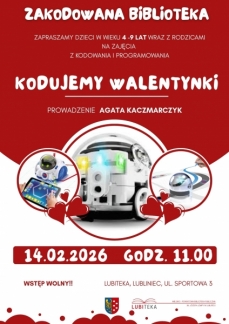 ZAKODOWANA BIBLIOTEKA- KODUJEMY WALENTYNKI