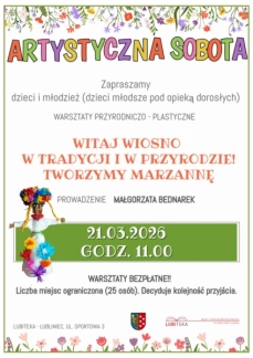 ARTYSTYCZNA SOBOTA: WARSZTATY PRZYRODNICZO-PLASTYC
