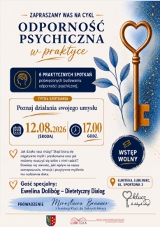 BEZPŁATNY CYKL WARSZTATÓW ODPORNOŚĆ PSYCHICZNA 