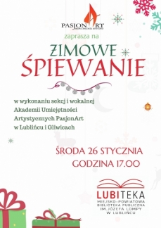 ZIMOWE ŚPIEWANIE: KONCERT ŚWIĄTECZNO-ZIMOWYM KLIMA