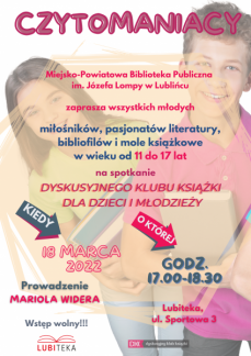 CZYTOMANIACY - DYSKUSYJNY KLUB KSIĄŻKI DLA DZIECI 