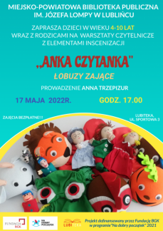 ANKA CZYTANKA - WARSZTATY CZYTELNICZE Z ELEMENTAMI