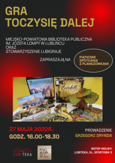 GRA TOCZY SIĘ DALEJ - PLANSZÓWKI KRÓLUJĄ W BIBLIOT