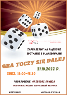 GRA TOCZY SIĘ DALEJ - PIĄTKOWE SPOTKANIE Z PLANSZÓ