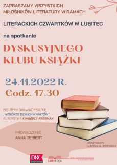 SPOTKANIE DYSKUSYJNEGO KLUBU KSIĄŻKI DLA DOROSŁYCH