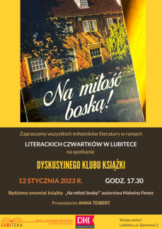 SPOTKANIE DYSKUSYJNEGO KLUBU KSIĄŻKI DLA DOROSŁYCH