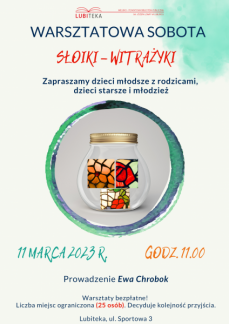 SŁOIKI-WITRAŻYKI - warsztaty rękodzielnicze