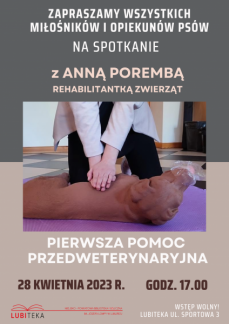 PIERWSZA POMOC PRZEDWETERYNARYJNA - WYKŁAD