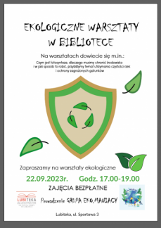 EKOLOGICZNE WARSZTATY W BIBLIOTECE