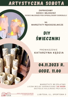 DIY  ŚWIECZNIKI - WARSZTATY RĘKODZIELNICZE