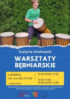 WARSZTATY BĘBNIARSKIE Z JUSTYNĄ ANDREASIK!