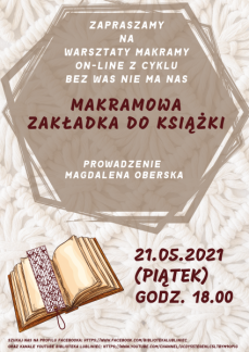 BEZ WAS NIE MA NAS - MAKRAMOWA ZAKŁADKA DO KSIĄŻKI