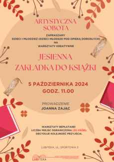  JESIENNA ZAKŁADKA DO KSIĄŻKI