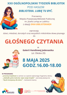 GŁOŚNE CZYTANIE W GALERII HANDLOWEJ JEDENASTKA
