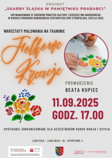 FOLKOWE KREACJE – MALOWANIE NA TKANINIE