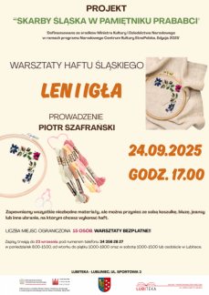 WARSZTATY HAFTU Z PIOTREM SZAFRAŃSKIM