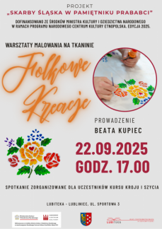  FOLKOWE KREACJE – MALOWANIE NA TKANINIE 